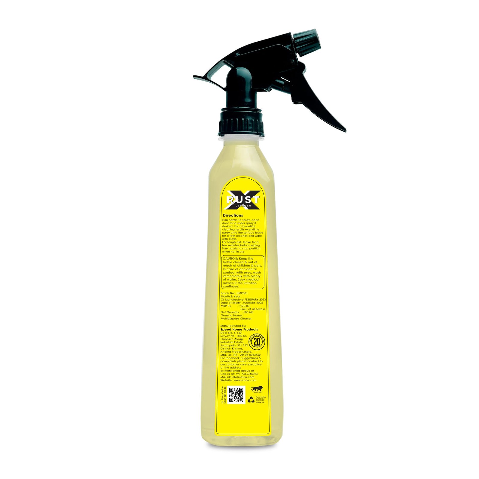 RASRIN Rust Cleaner: Rust Remove Spray - Tap Cleaner - Steel Railings ...